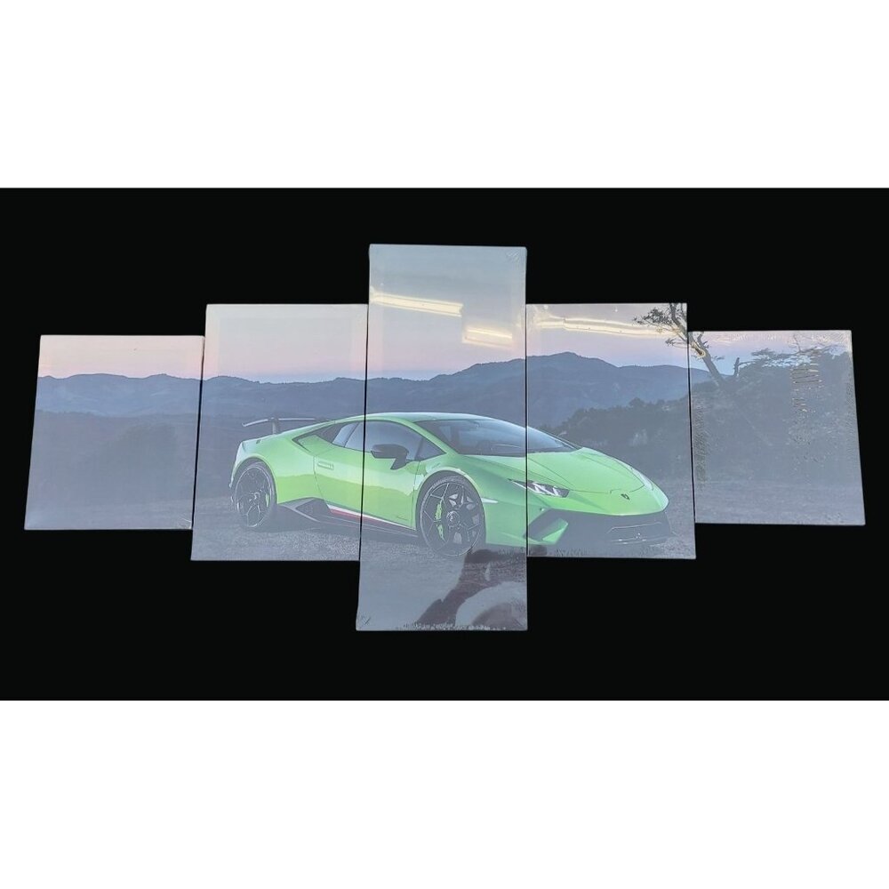 5-Piece Green Lamborghini Huracan Canvas Wall Art AM02 A